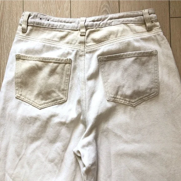 Missguided Riot Neutral Patched High Rise Mom Jean Size 6 - Picture 6 of 14